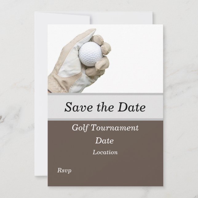 Invitación Golfista para jugar al golf en Save the Date (Anverso)