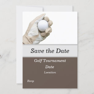 Invitación Golfista para jugar al golf en Save the Date