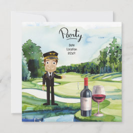 Invitación Golfista piloto de la industria de la aviación en 