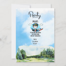 Invitación Golfista piloto de la industria de la aviación en 