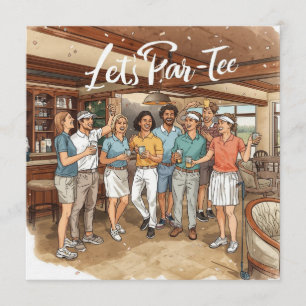 Invitación Golfista Vamos Par Tee en Casa Club 