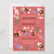 Golosinas dulces y saladas para baby shower con pa