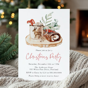 Invitación Golosinas Navideñas Acogedoras Fiesta de Navidad