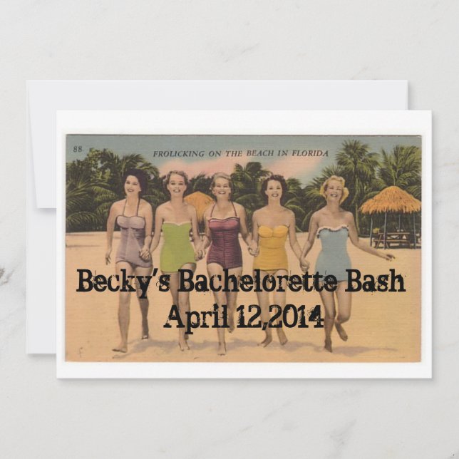 Invitación Golpe de Bachelorette (Anverso)