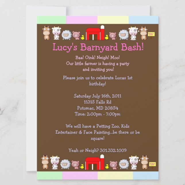 Invitación Golpe del corral (Anverso)