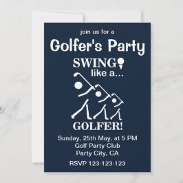 Invitación Golpea como un golfista Fiesta de golf