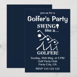 Invitación Golpea como un golfista Fiesta de Golf