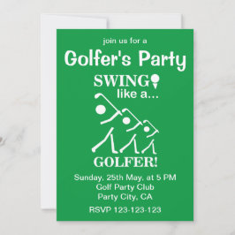 Invitación Golpea como un golfista Fiesta de golf