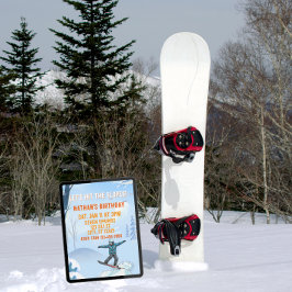 Invitación Golpea las pistas, Cumpleaños del chico de snowboa