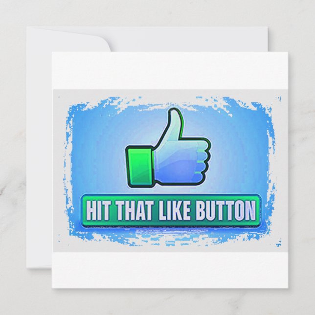 Invitación Golpear ese botón similar (Anverso)