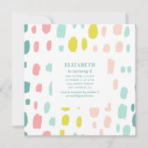 Golpes de pincel lindo. Aniversario de los niños d