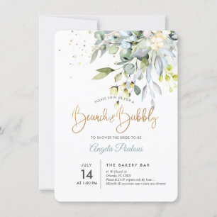 Invitación Goma azul PixDezines Eucalyptus Brunch+Bubbly