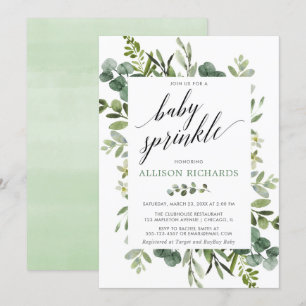Invitación Goma neutra de género rociado de bebé