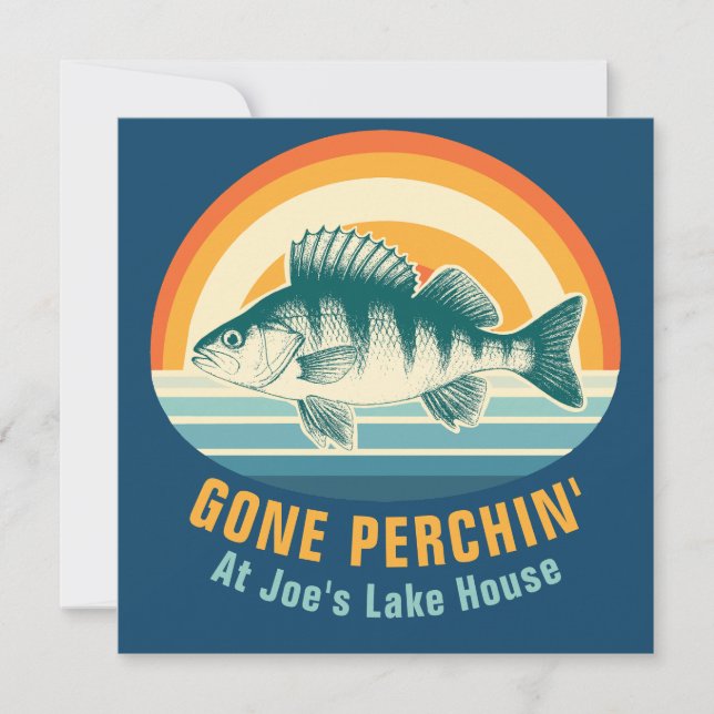 Invitación Gone Perching at the Lake House Birthday Sticker (Anverso)