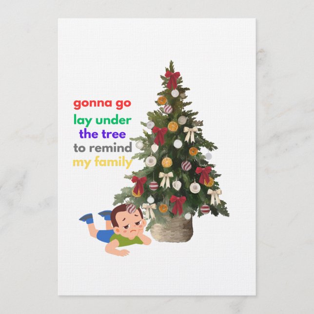 Invitación Gonna Go Lay Under The Tree to Remind My Family (Anverso)
