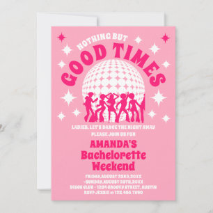 Invitación Good Times Groovy Fiesta de fin de semana de bachi