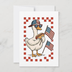 Invitación Goose American Flag Memorial Day 4 de julio