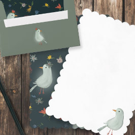 Invitación Goose con flores acuáticas