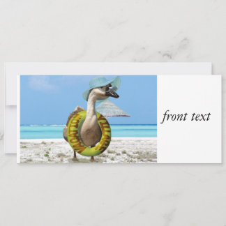 Invitación Goose gracioso en la playa