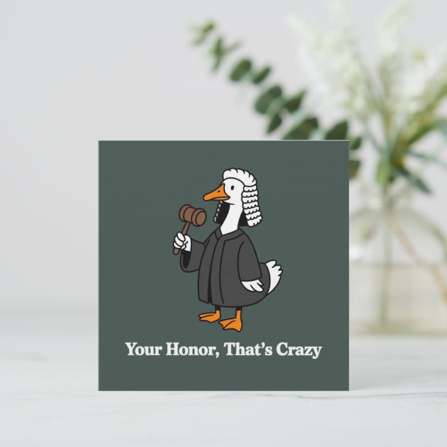 Invitación Goose Lawyer Law School Graduation Gift Funny  (Anverso de pie)