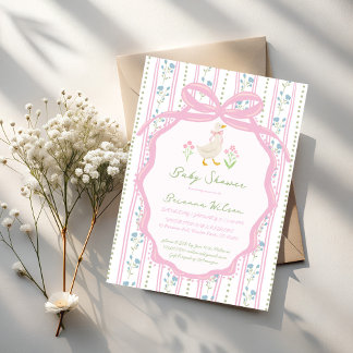 Invitación Goose nursery rhymes baby shower