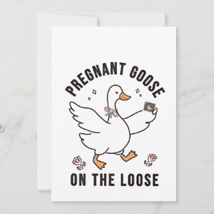 Invitación Goose preñado en el pájaro ganso del embarazo suel