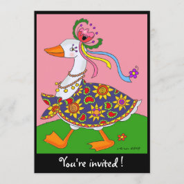 Invitación Goose sale del arte folclórico ucraniano