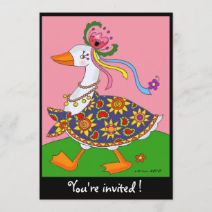 Invitación Goose sale del arte folclórico ucraniano