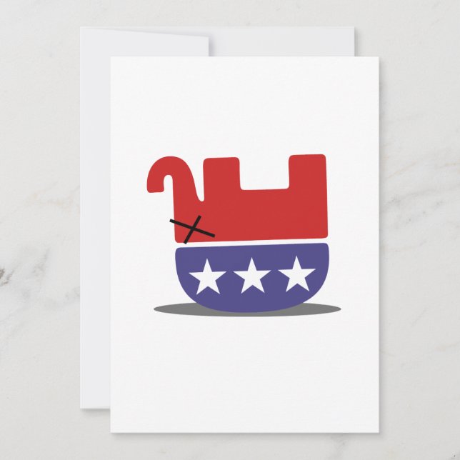 Invitación GOP de Elefante Muerto (Anverso)