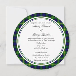 Invitación Gordon Scottish Boda Round Invitation