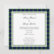 Gordon Scottish Boda Square Invitation