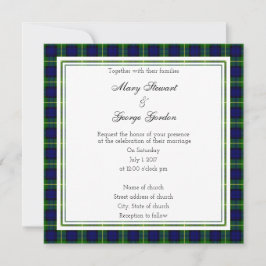 Invitación Gordon Scottish Boda Square Invitation
