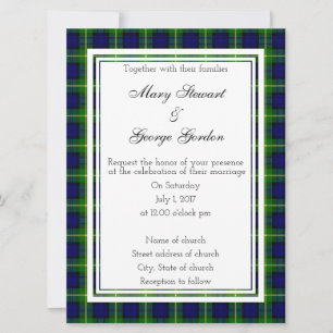 Invitación Gordon Scottish Wedding Invitation
