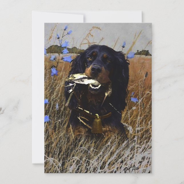 Invitación Gordon Setter (Anverso)