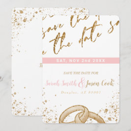 Invitación Gorgeous - COLECCIÓN rosada de oro A Guardar fecha