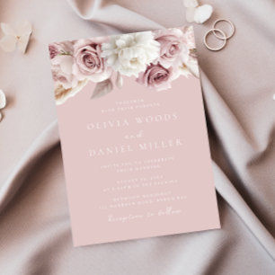 Invitación Gorgeous Dusty Rosa Boda Rubor