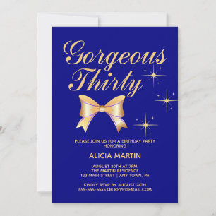 Invitación Gorgoous Treinta días de nacimiento de la Chica de