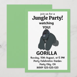 Invitación Gorila te mira graciosa gorila