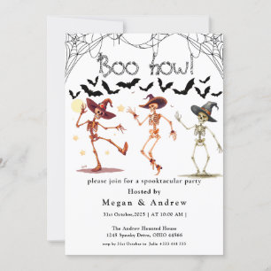 Invitación Gorra Dancing Skeleton Cowboy Halloween