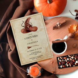 Invitación Gorra de bruja Vintage Halloween Fiesta de disfrac