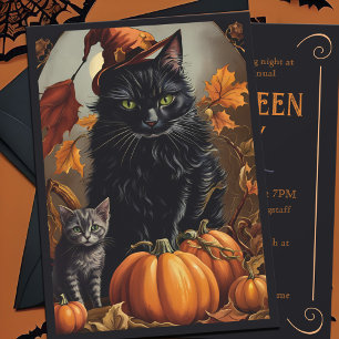 Invitación Gorra de Brujas de Otoño de la fiesta de Halloween