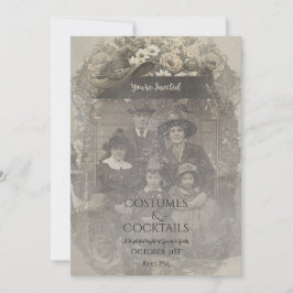 Invitación Gorra de fotografía familiar Fiesta de disfraces d