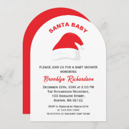 Invitación Gorra de invierno Santa Bebé Género Baby Shower ne