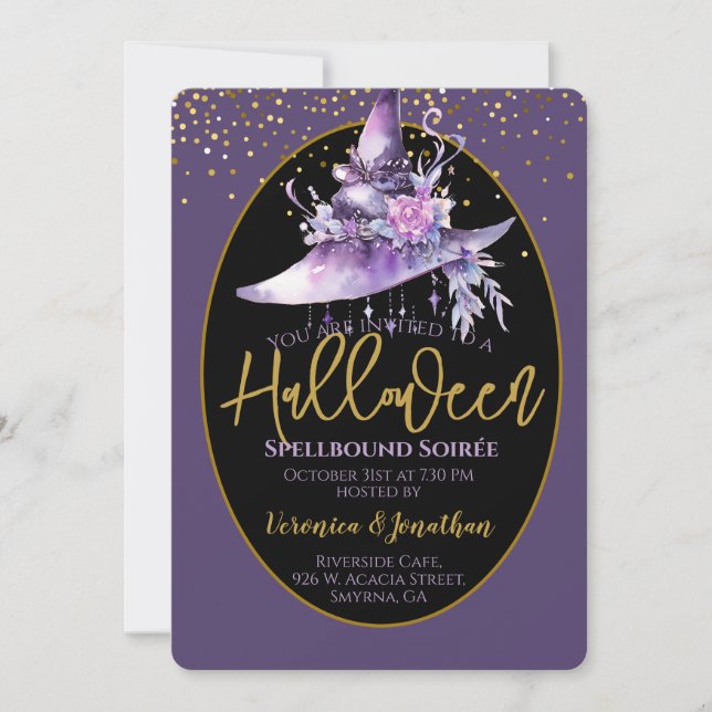 Invitación Gorra de la fiesta de Halloween para adultos (Anverso)