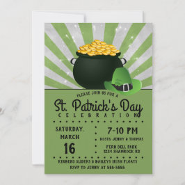 Invitación Gorra de Pot o' Gold Leprechaun