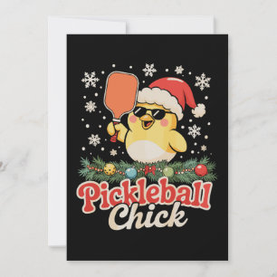 Invitación Gorra de Santa Gafas de sol Navidad Pickleball Chi