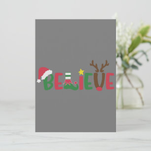 Invitación Gorra Divertida de Papá Noel Cree Copos de Nieve N