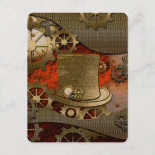 Invitación Gorra maravilloso de la bruja de Steampunk