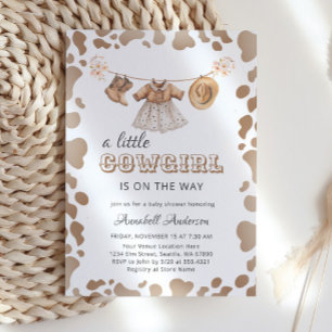 Invitación Gorra occidental boots Vestidos Baby Shower