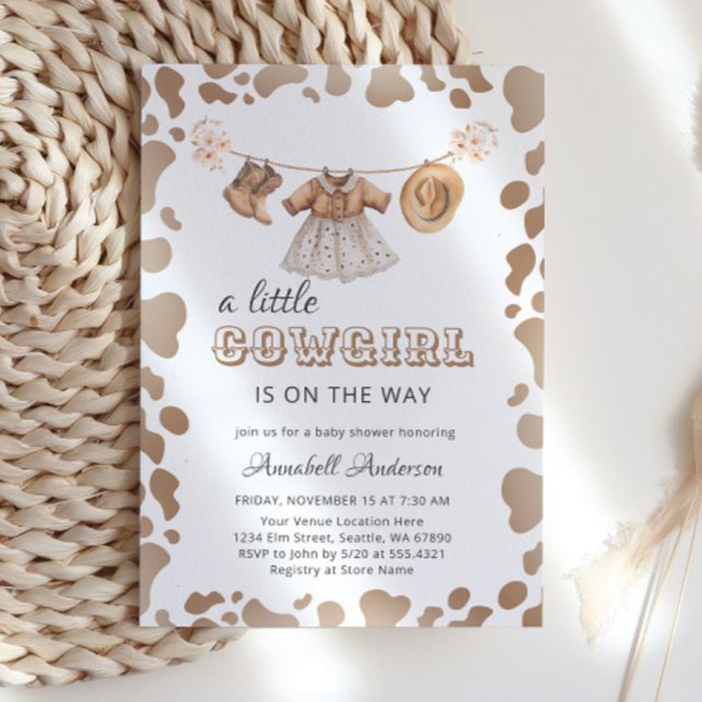Invitación Gorra occidental boots Vestidos Baby Shower (Subido por el creador)